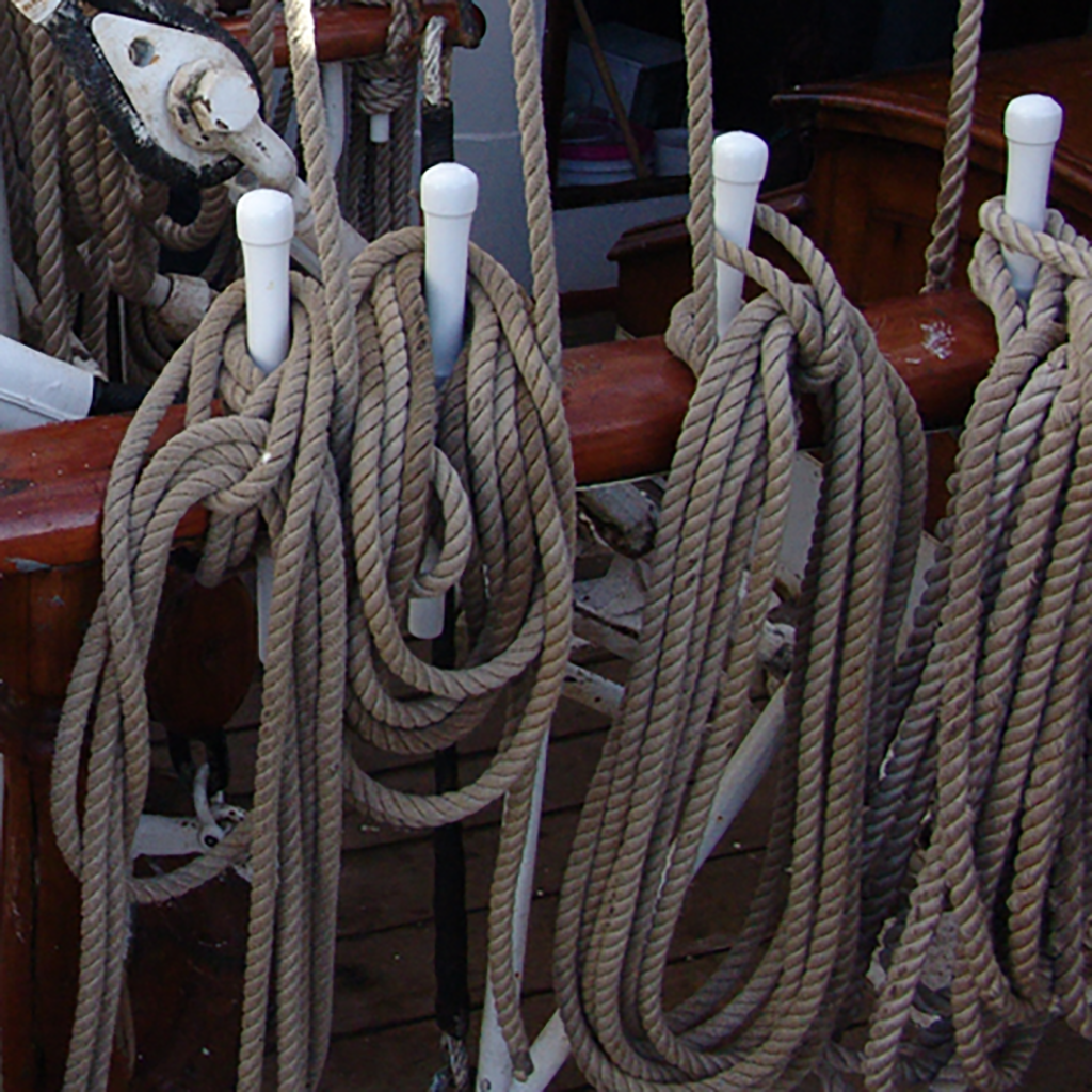 Cordage sur le Belem
